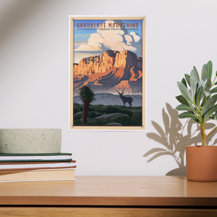 Guadalupe Mountains National Park, Texas, Lithograph National Park Series, Art & Giclee Prints - Lantern Press