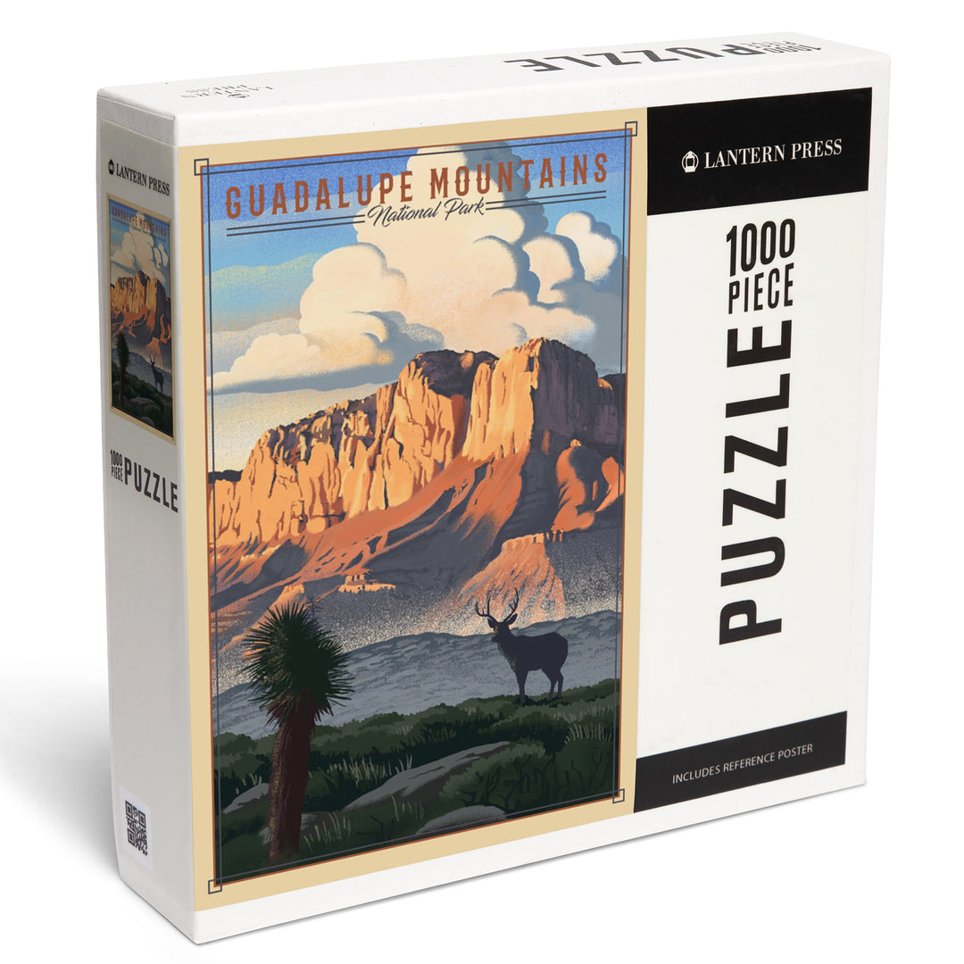 Guadalupe Mountains National Park, Texas, Lithograph National Park Series, Jigsaw Puzzle Puzzle Lantern Press