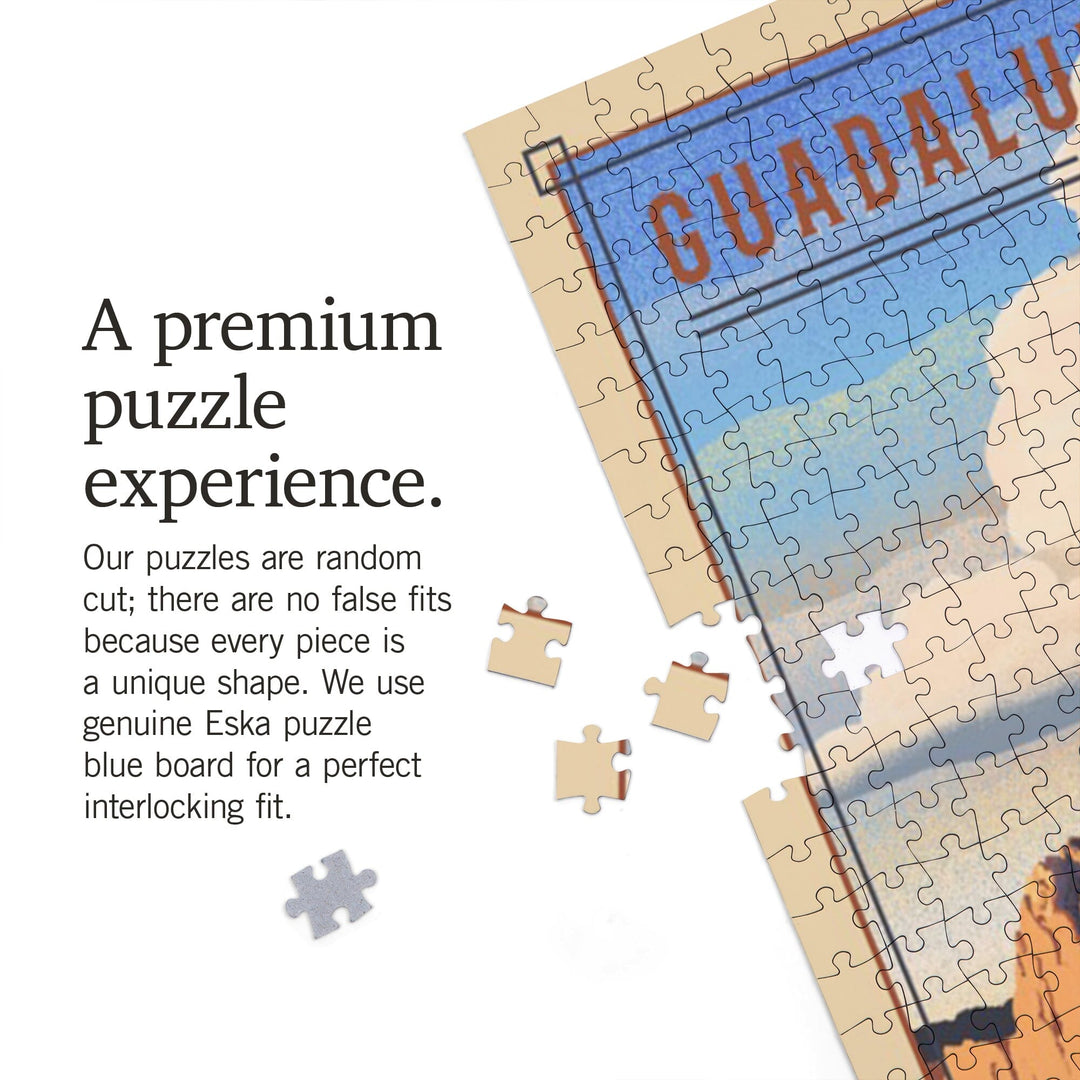 Guadalupe Mountains National Park, Texas, Lithograph National Park Series, Jigsaw Puzzle Puzzle Lantern Press