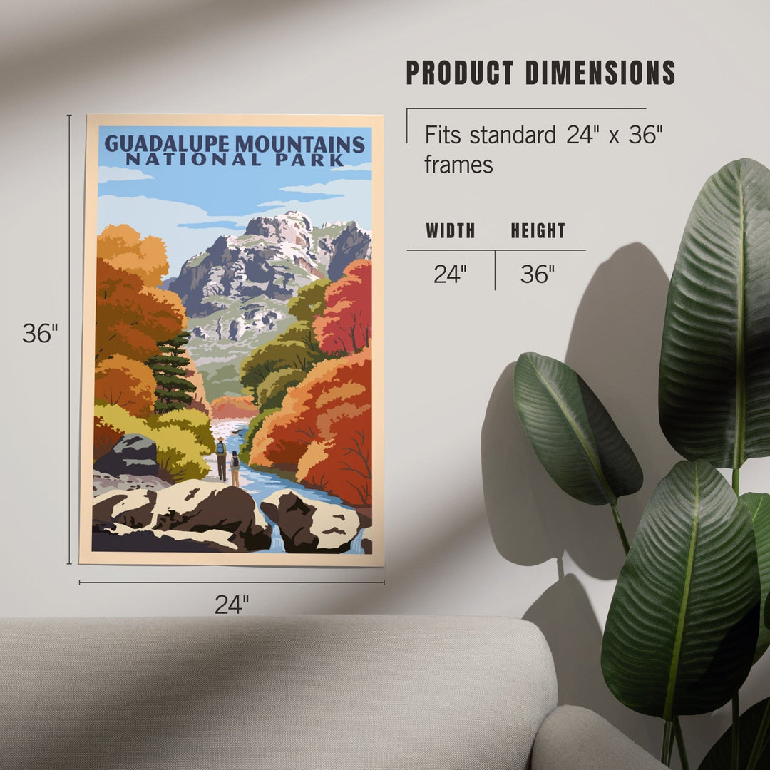 Guadalupe Mountains National Park, WPA Style, Art & Giclee Prints - Lantern Press