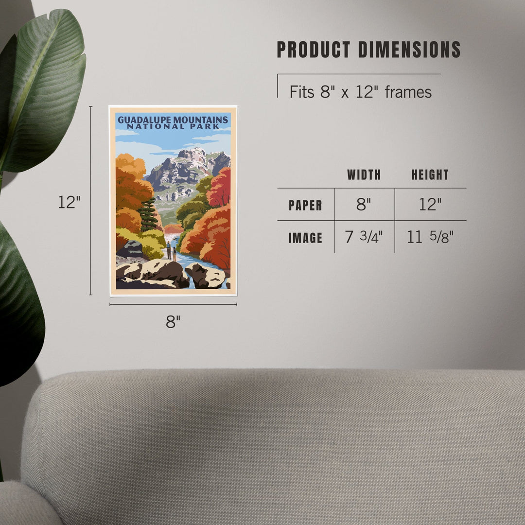 Guadalupe Mountains National Park, WPA Style, Art & Giclee Prints - Lantern Press