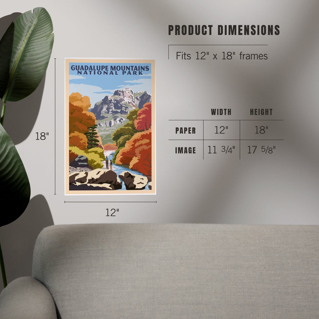 Guadalupe Mountains National Park, WPA Style, Art & Giclee Prints - Lantern Press