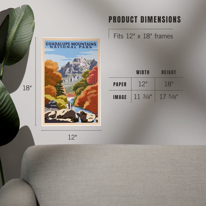 Guadalupe Mountains National Park, WPA Style, Art & Giclee Prints - Lantern Press