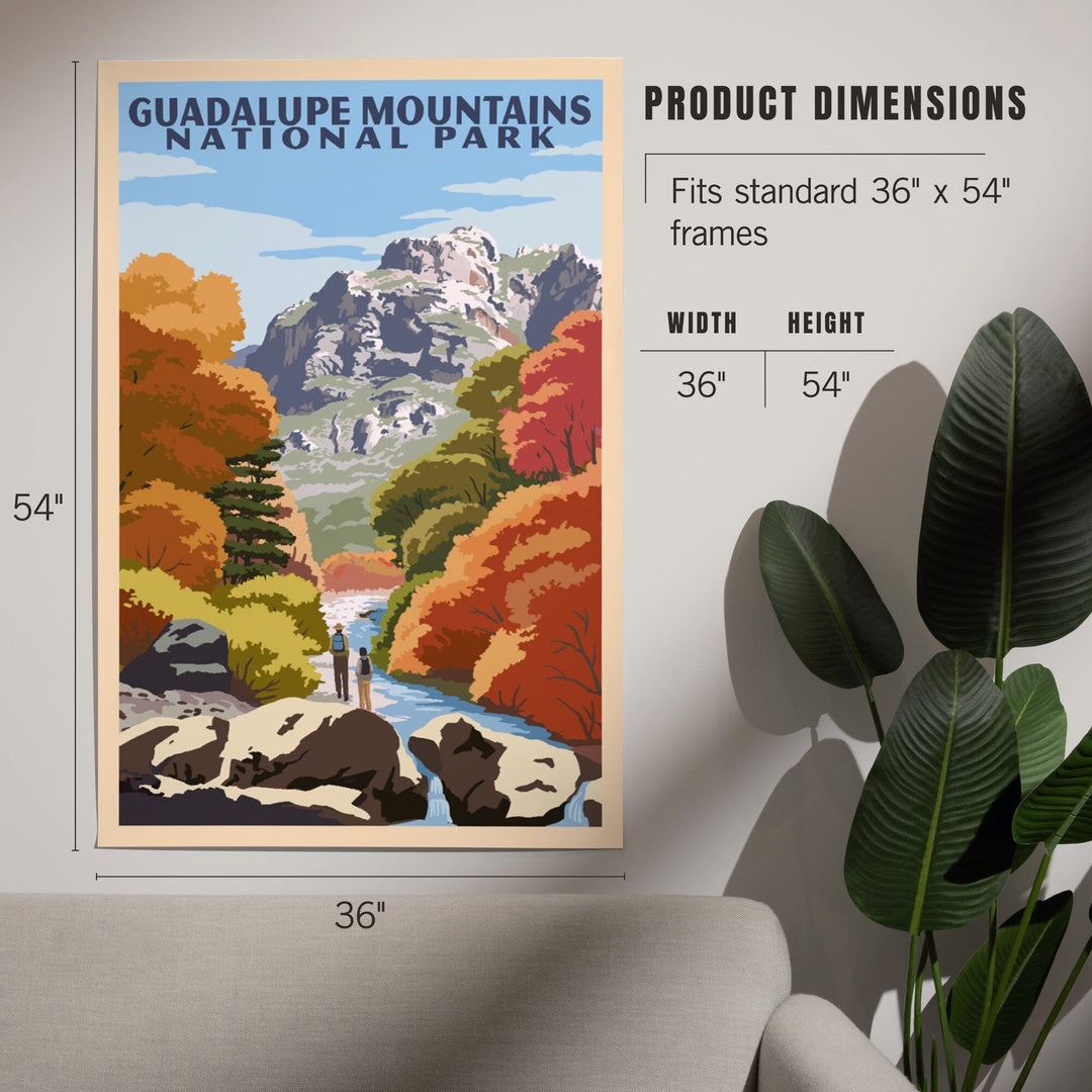 Guadalupe Mountains National Park, WPA Style, Art & Giclee Prints - Lantern Press