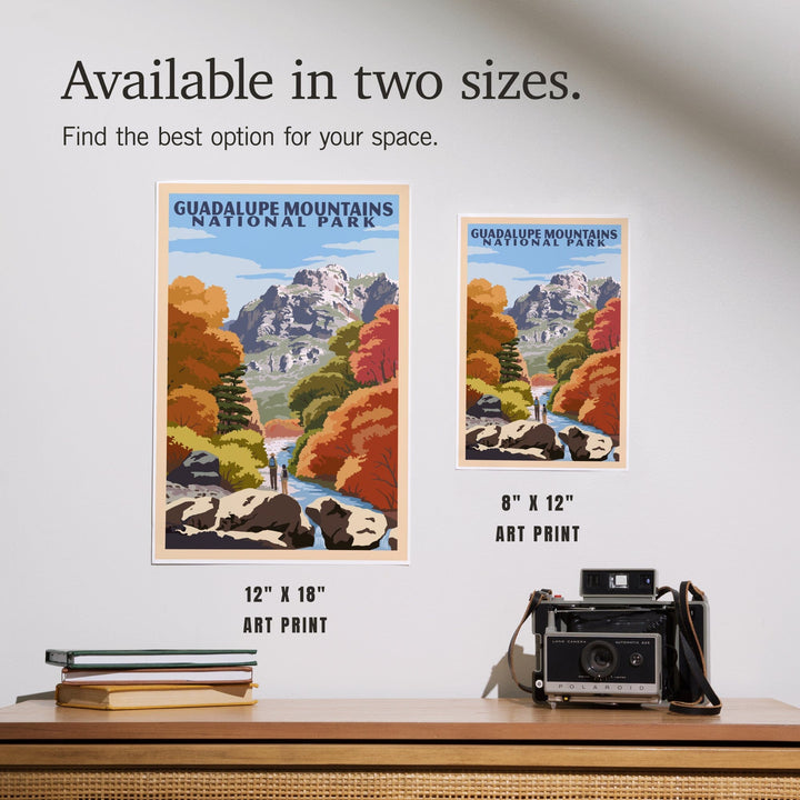 Guadalupe Mountains National Park, WPA Style, Art & Giclee Prints - Lantern Press