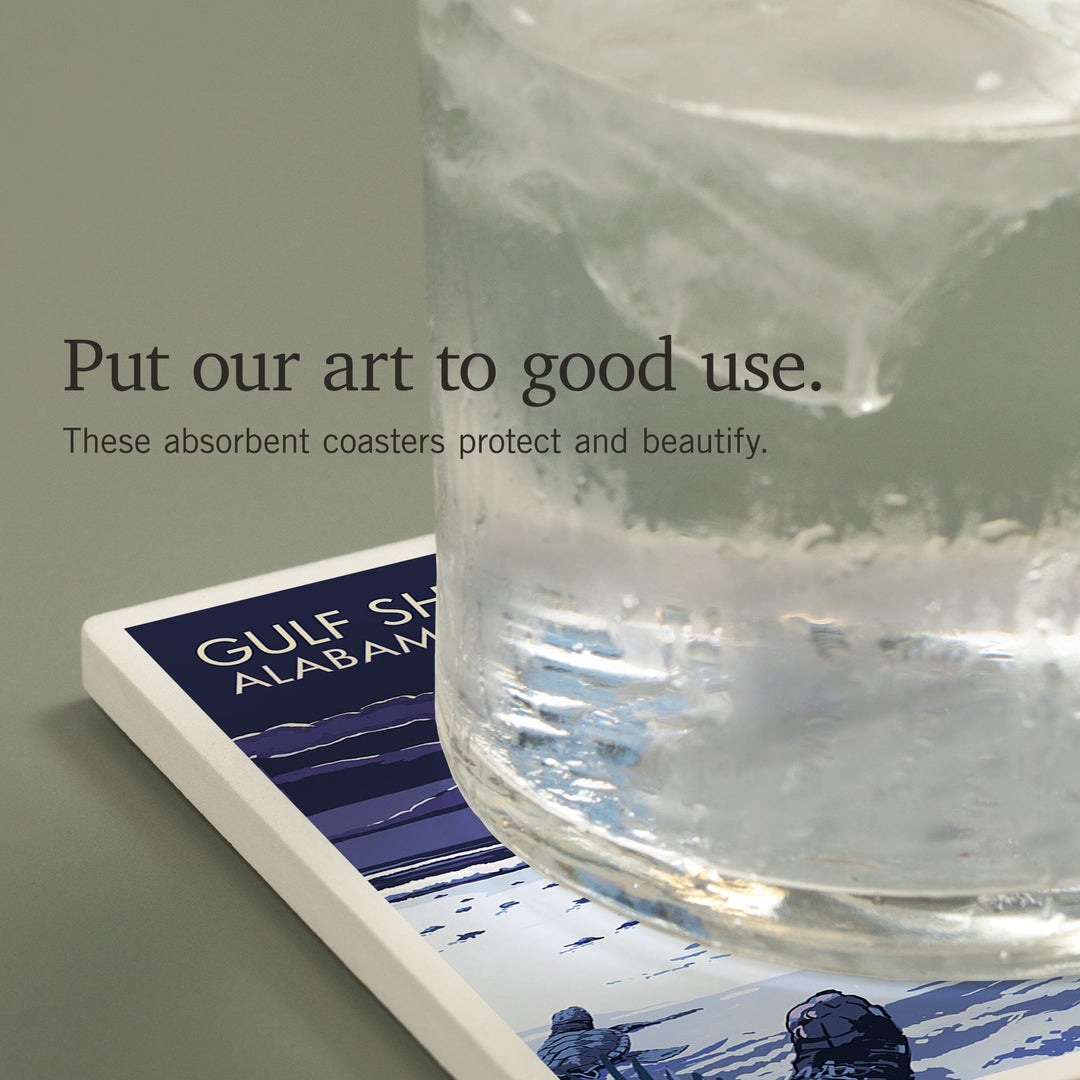 Gulf Shores, Alabama, Sea Turtles, Coasters Coasters Lantern Press