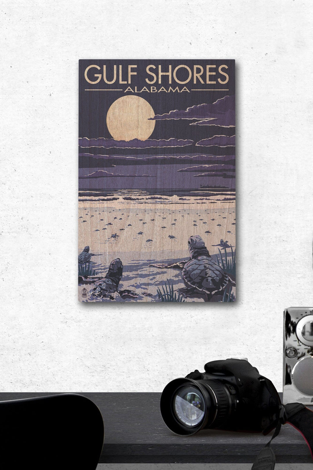 Gulf Shores, Alabama, Sea Turtles, Lantern Press Artwork, Wood Signs and Postcards - Lantern Press