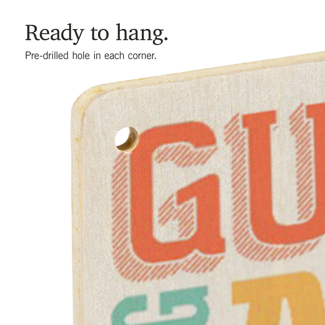 Gulf Shores, Alabama, Typography, Lantern Press Artwork, Wood Signs and Postcards - Lantern Press