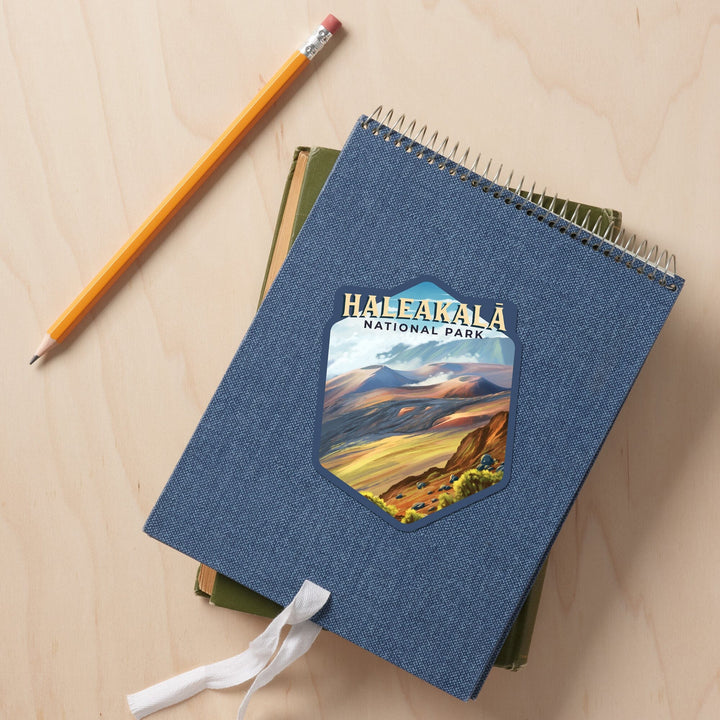 Haleakalā National Park, Hawaii, Oil Painting, Contour, Vinyl Sticker Sticker Lantern Press