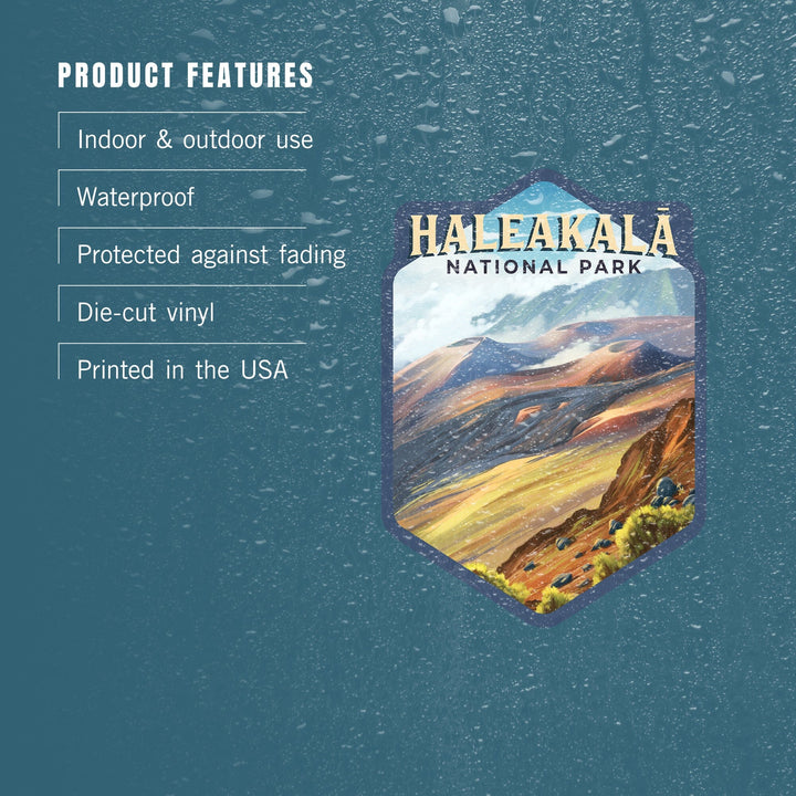 Haleakalā National Park, Hawaii, Oil Painting, Contour, Vinyl Sticker Sticker Lantern Press