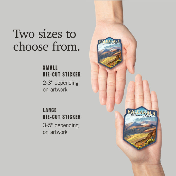 Haleakalā National Park, Hawaii, Oil Painting, Contour, Vinyl Sticker Sticker Lantern Press