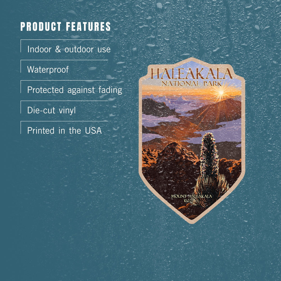 Haleakalā National Park, Sunrise, Contour, Vinyl Sticker Sticker Lantern Press