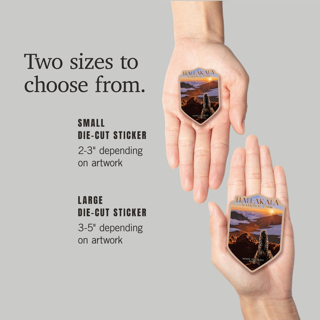 Haleakalā National Park, Sunrise, Contour, Vinyl Sticker Sticker Lantern Press