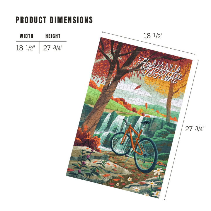 Hardwick, Vermont, Off to Wander, Cycling with Hills, Fall Colors, Jigsaw Puzzle Puzzle Lantern Press