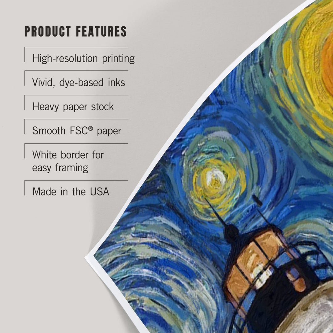 Havre De Grace, Maryland, Lighthouse, Starry Night, Art & Giclee Prints - Lantern Press