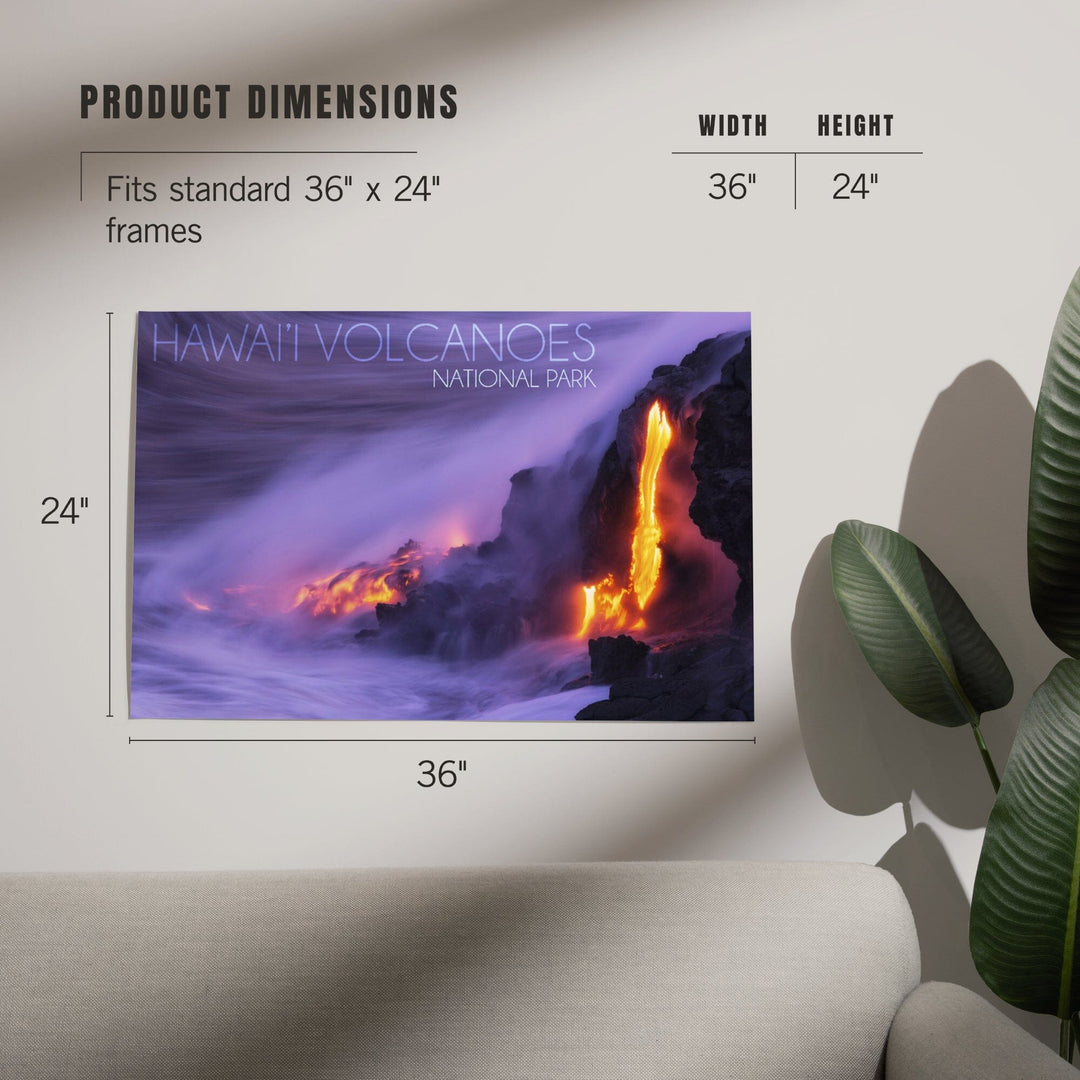 Hawaii Volcanoes National Park, Lava Flow, Art & Giclee Prints - Lantern Press