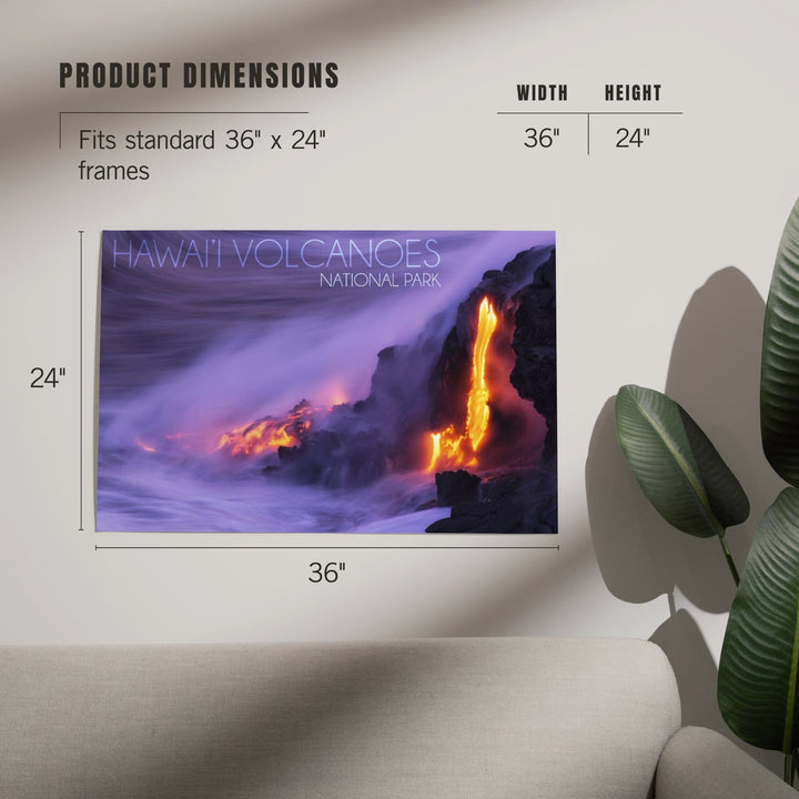 Hawaii Volcanoes National Park, Lava Flow, Art & Giclee Prints - Lantern Press