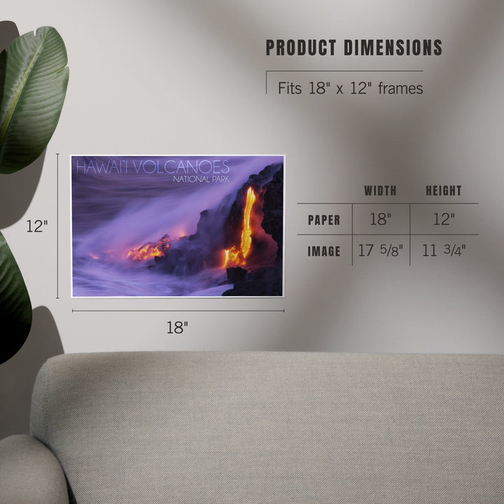 Hawaii Volcanoes National Park, Lava Flow, Art & Giclee Prints - Lantern Press
