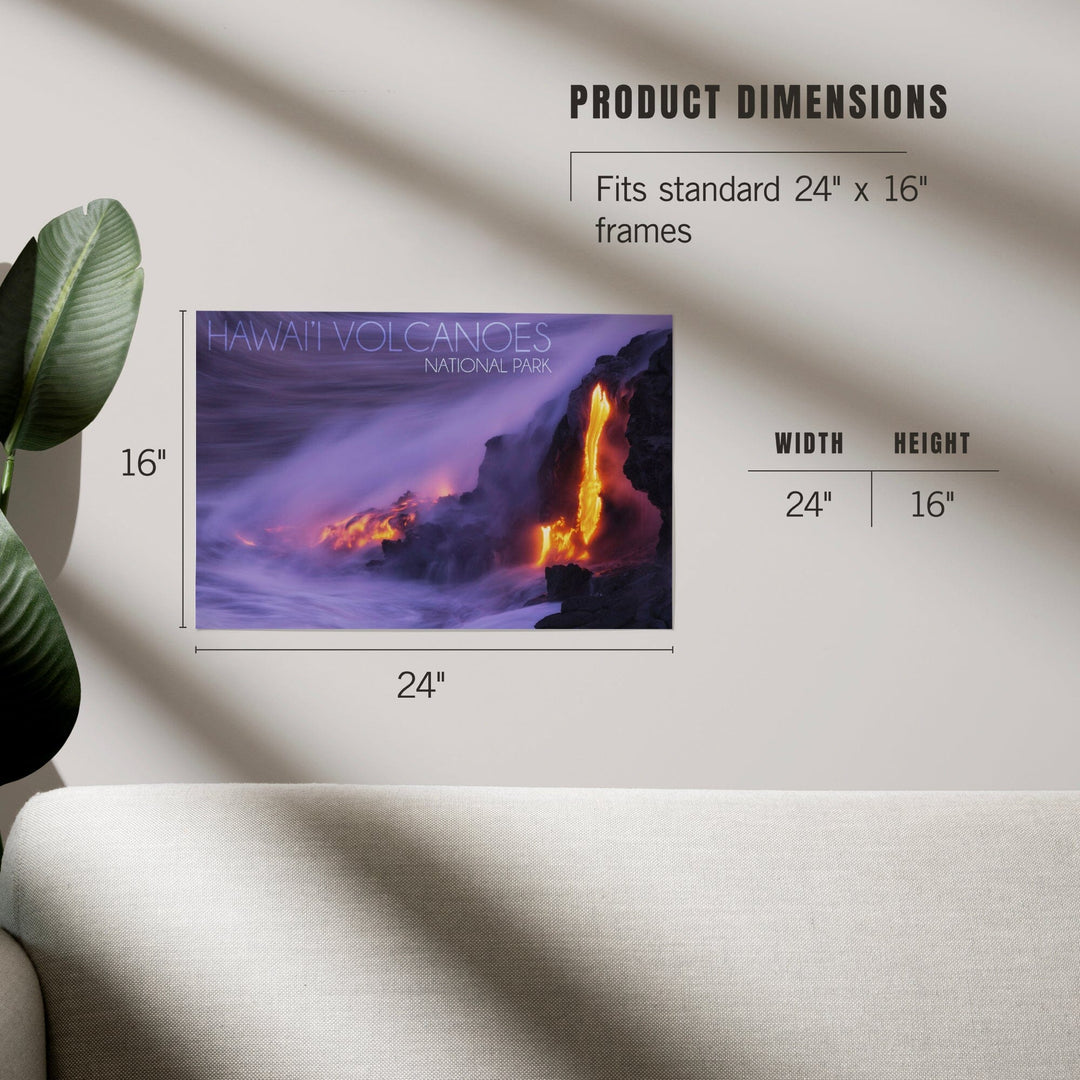 Hawaii Volcanoes National Park, Lava Flow, Art & Giclee Prints - Lantern Press