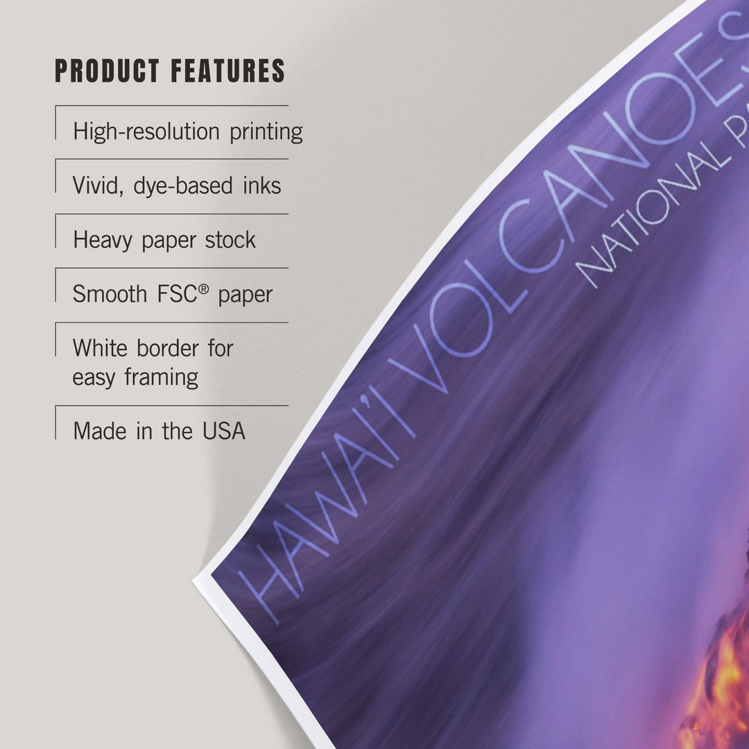 Hawaii Volcanoes National Park, Lava Flow, Art & Giclee Prints - Lantern Press