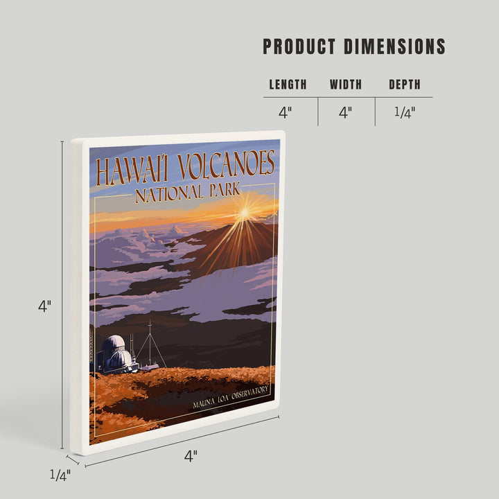 Hawaii Volcanoes National Park, Mauna Loa Observatory at Sunrise, Coasters Coasters Lantern Press