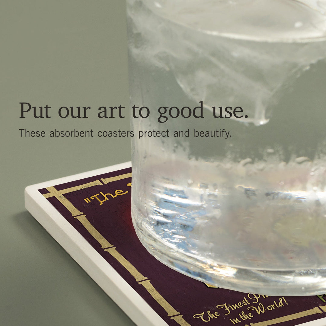 Hawaiian Pineapple Vintage Sign, Coasters Coasters Lantern Press