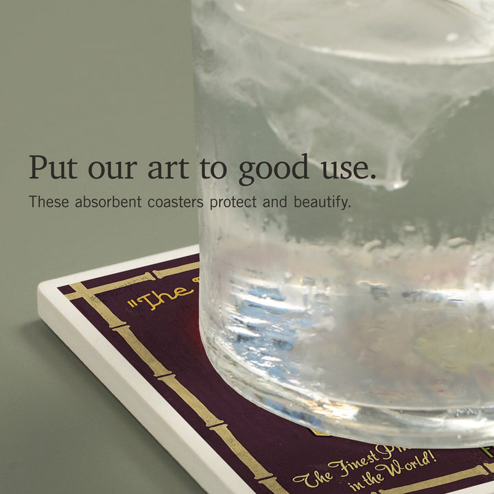 Hawaiian Pineapple Vintage Sign, Coasters Coasters Lantern Press