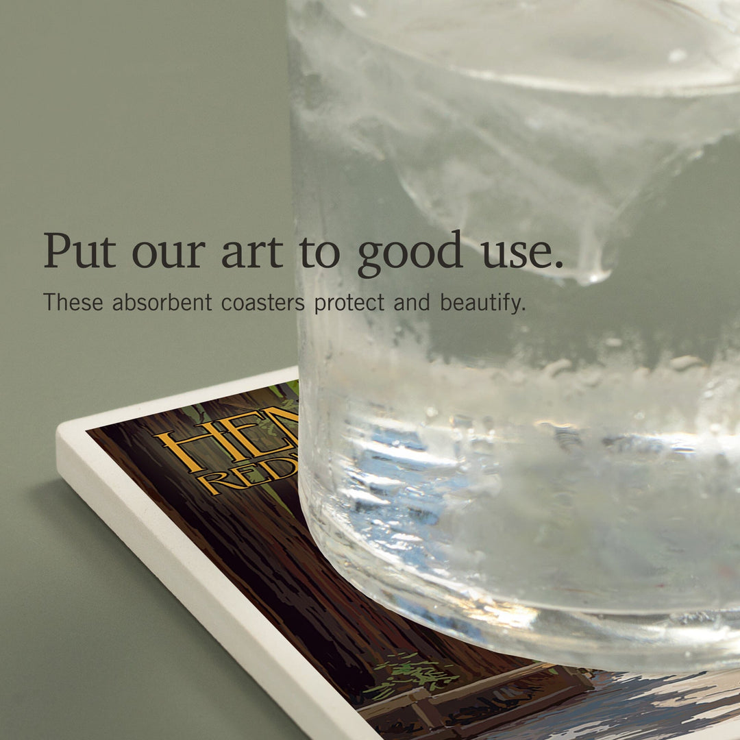 Henry Cowell Redwoods State Park, California, Pathway in Trees, Coasters Coasters Lantern Press