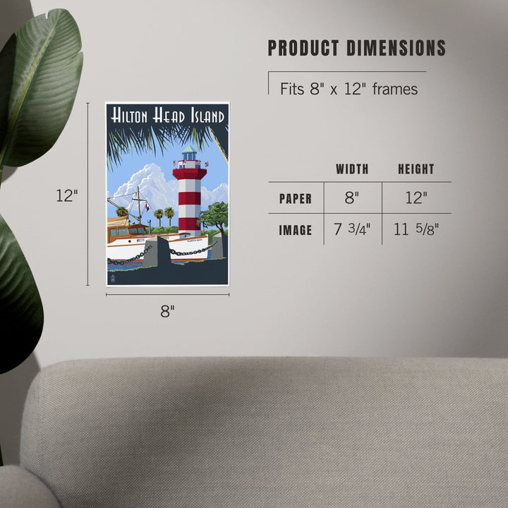 Hilton Head Island, South Carolina, Harbour Town Lighthouse, Art & Giclee Prints - Lantern Press