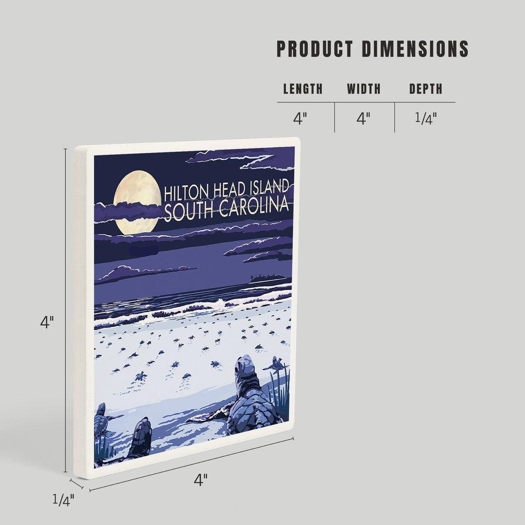 Hilton Head, South Carolina, Baby Turtles Hatching, Coasters Coasters Lantern Press