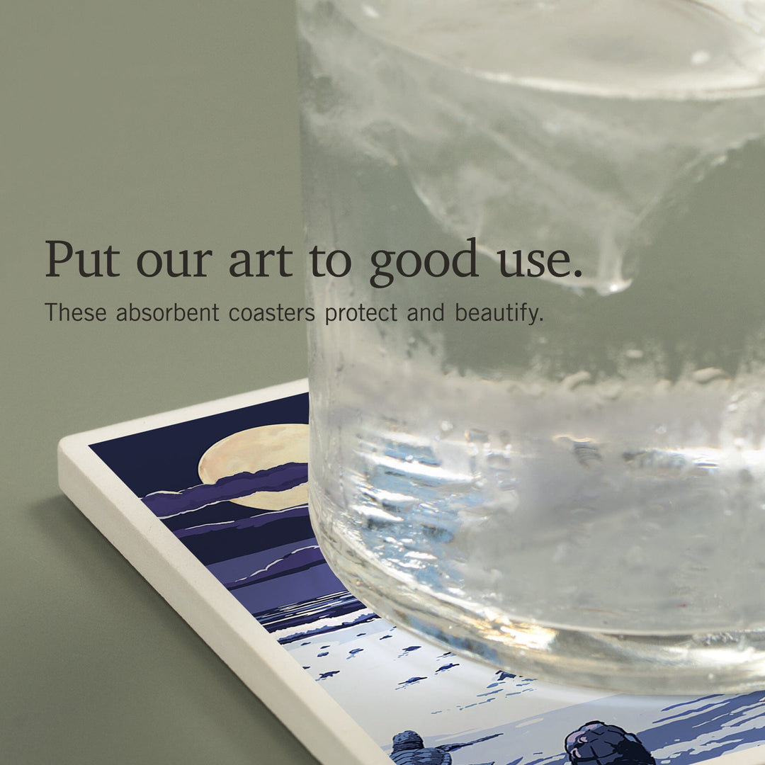 Hilton Head, South Carolina, Baby Turtles Hatching, Coasters Coasters Lantern Press