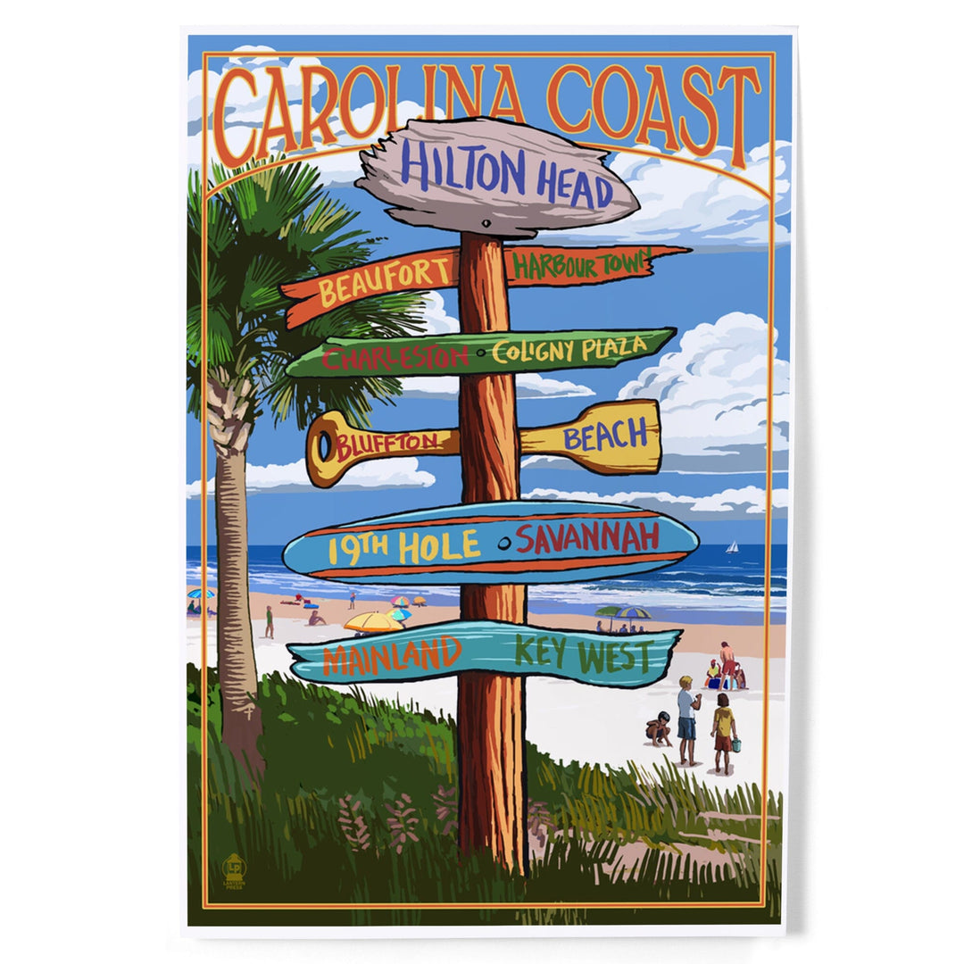 Hilton Head, South Carolina, Destinations Sign, Art & Giclee Prints - Lantern Press