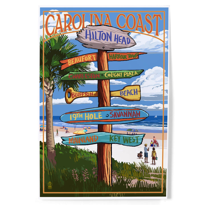 Hilton Head, South Carolina, Destinations Sign, Art & Giclee Prints - Lantern Press