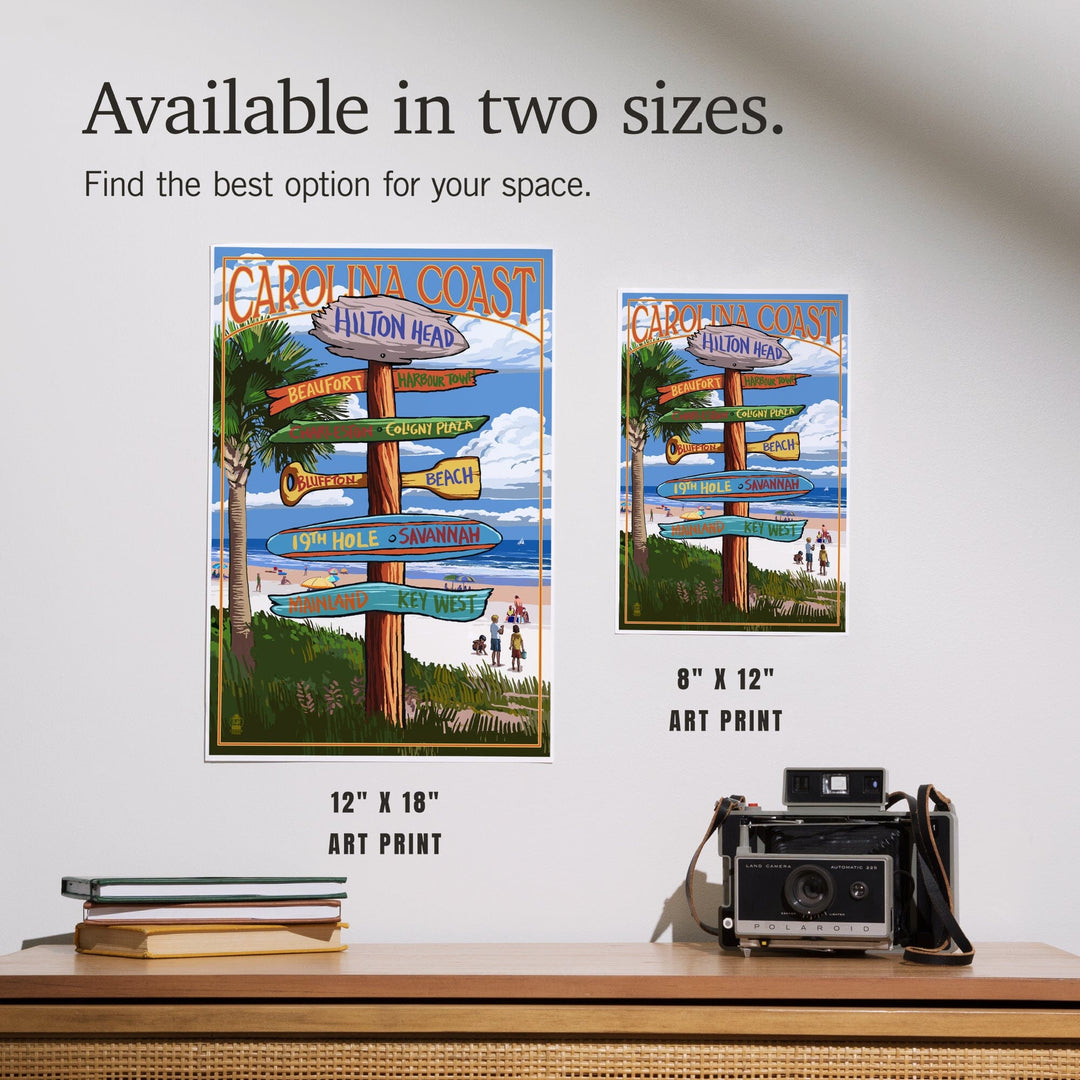 Hilton Head, South Carolina, Destinations Sign, Art & Giclee Prints - Lantern Press