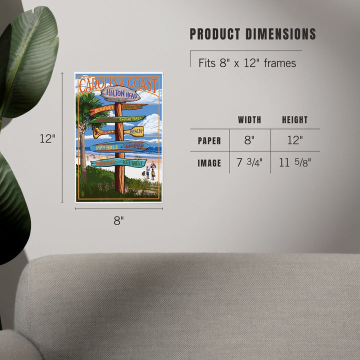 Hilton Head, South Carolina, Destinations Sign, Art & Giclee Prints - Lantern Press