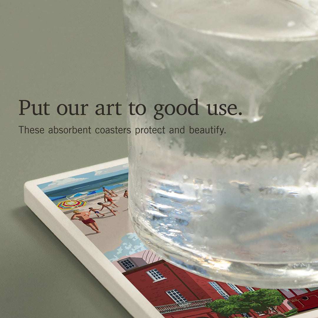 Hilton Head, South Carolina, Montage, Coasters Coasters Lantern Press