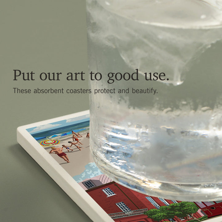 Hilton Head, South Carolina, Montage, Coasters Coasters Lantern Press