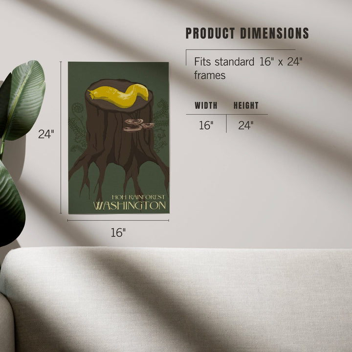 Hoh Rainforest, Washington, Banana Slug, Letterpress, Art & Giclee Prints - Lantern Press