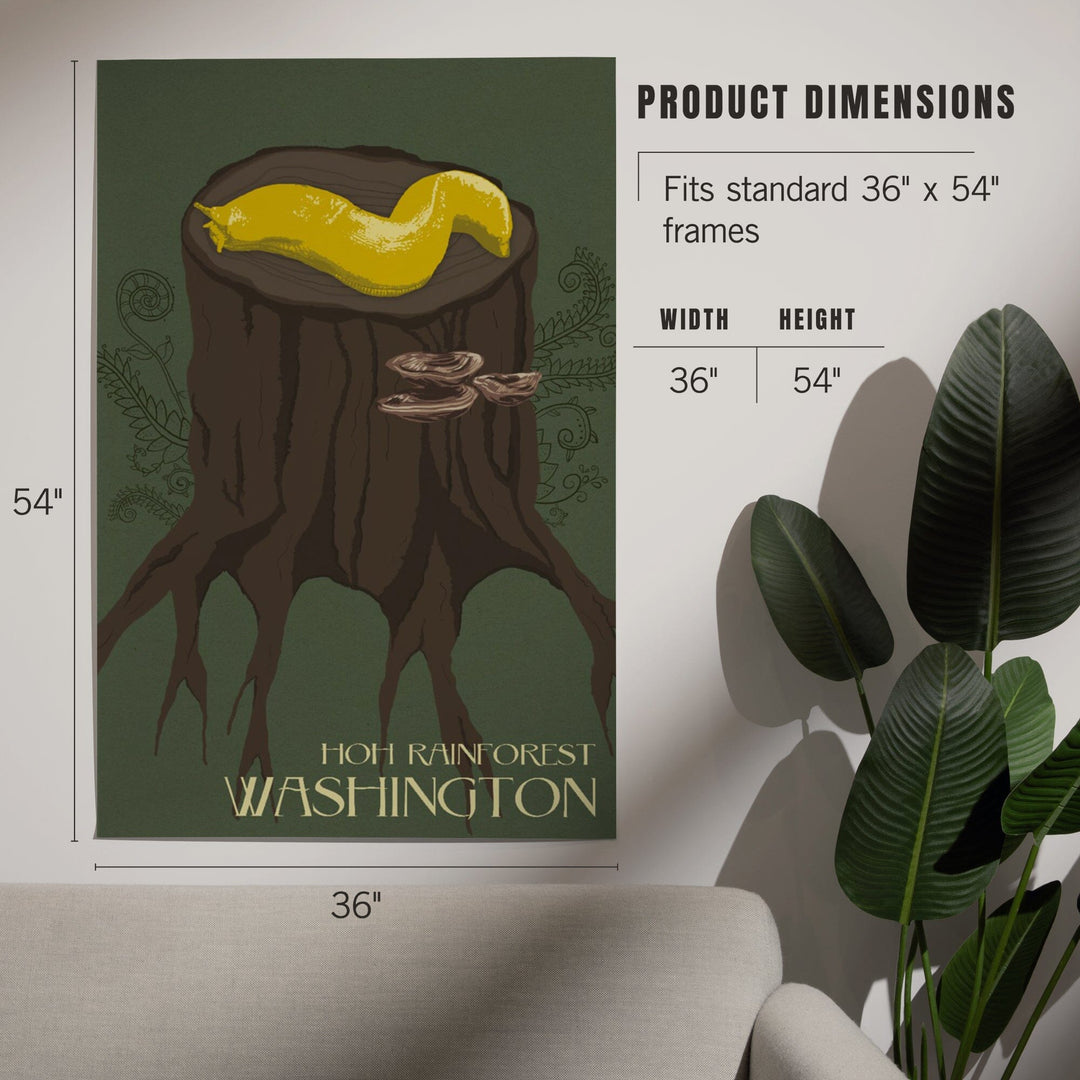 Hoh Rainforest, Washington, Banana Slug, Letterpress, Art & Giclee Prints - Lantern Press