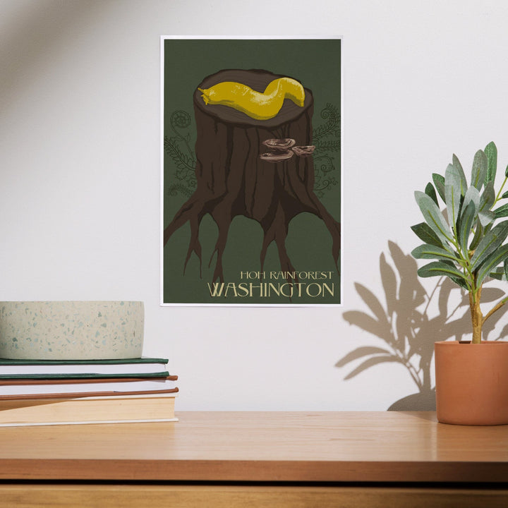 Hoh Rainforest, Washington, Banana Slug, Letterpress, Art & Giclee Prints - Lantern Press