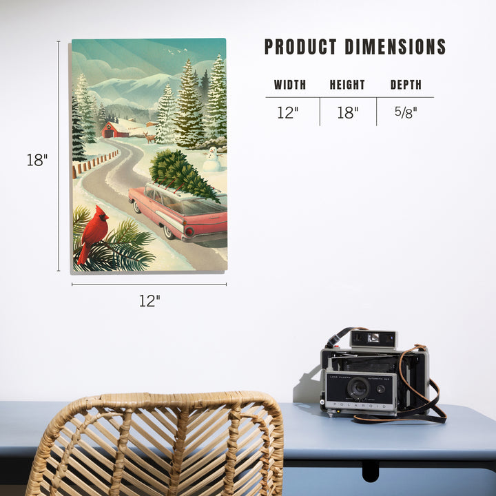 Holiday Tradition, Christmas Tree Farm, Wood Signs and Postcards Wood Lantern Press