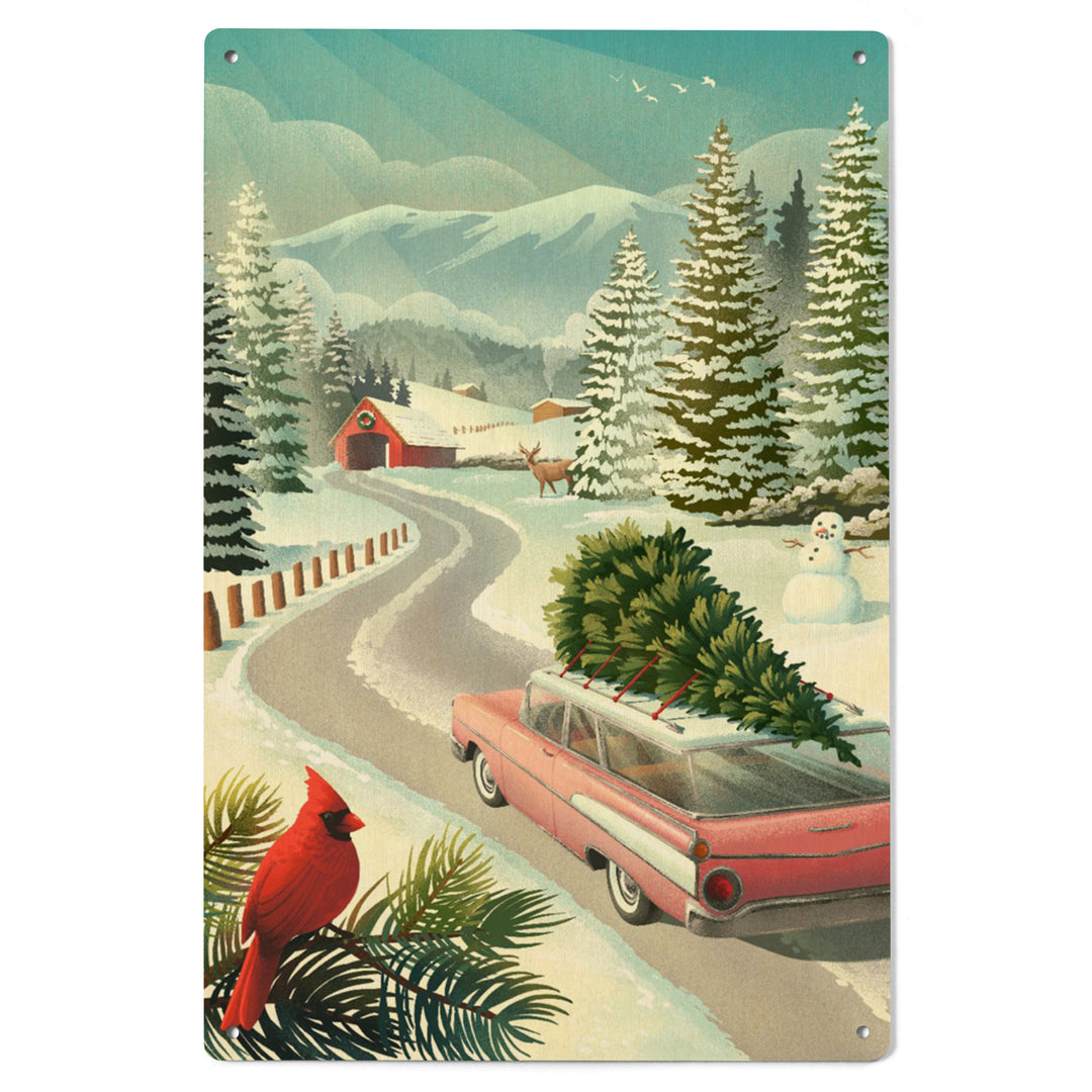 Holiday Tradition, Christmas Tree Farm, Wood Signs and Postcards Wood Lantern Press