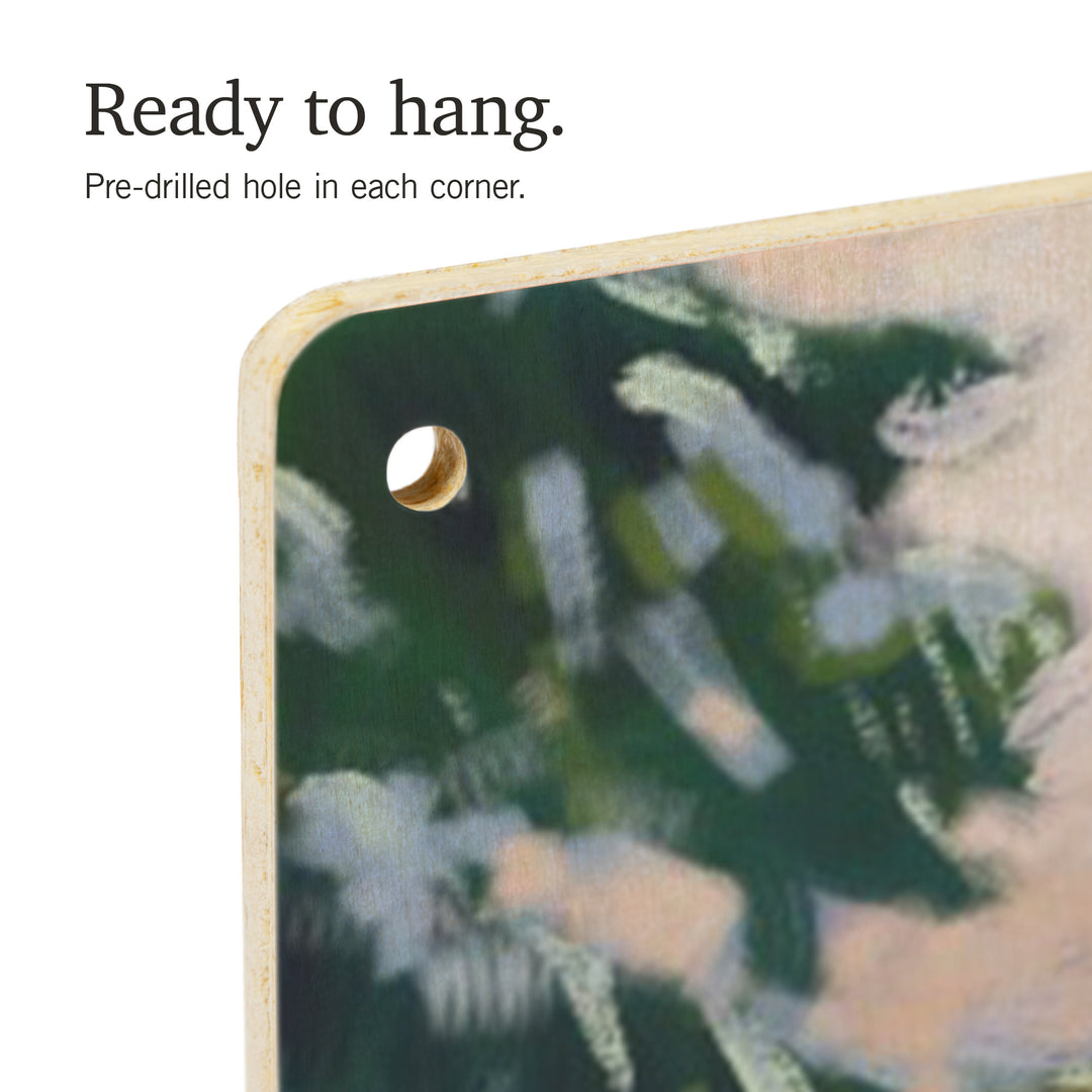 Holiday Tradition, Reindeer Sleigh Ride Through Mountain Snow, Wood Signs and Postcards Wood Lantern Press