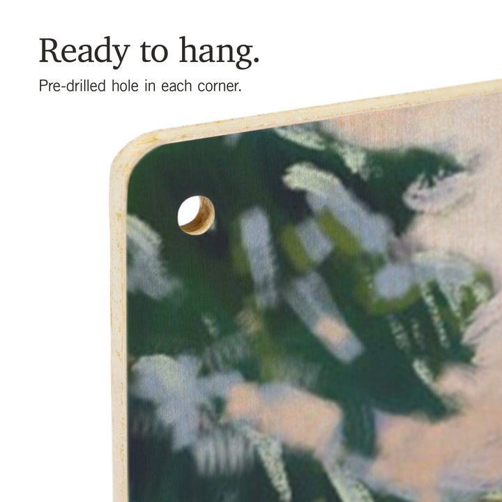 Holiday Tradition, Reindeer Sleigh Ride Through Mountain Snow, Wood Signs and Postcards Wood Lantern Press