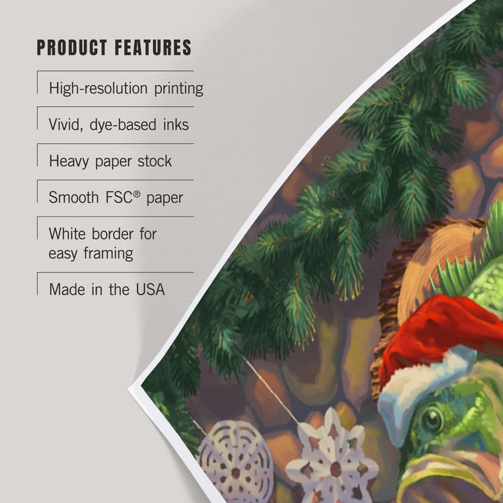 Hooked on Holidays, Oil Painting, Christmas Bass, Image Only, Art & Giclee Prints Art Lantern Press