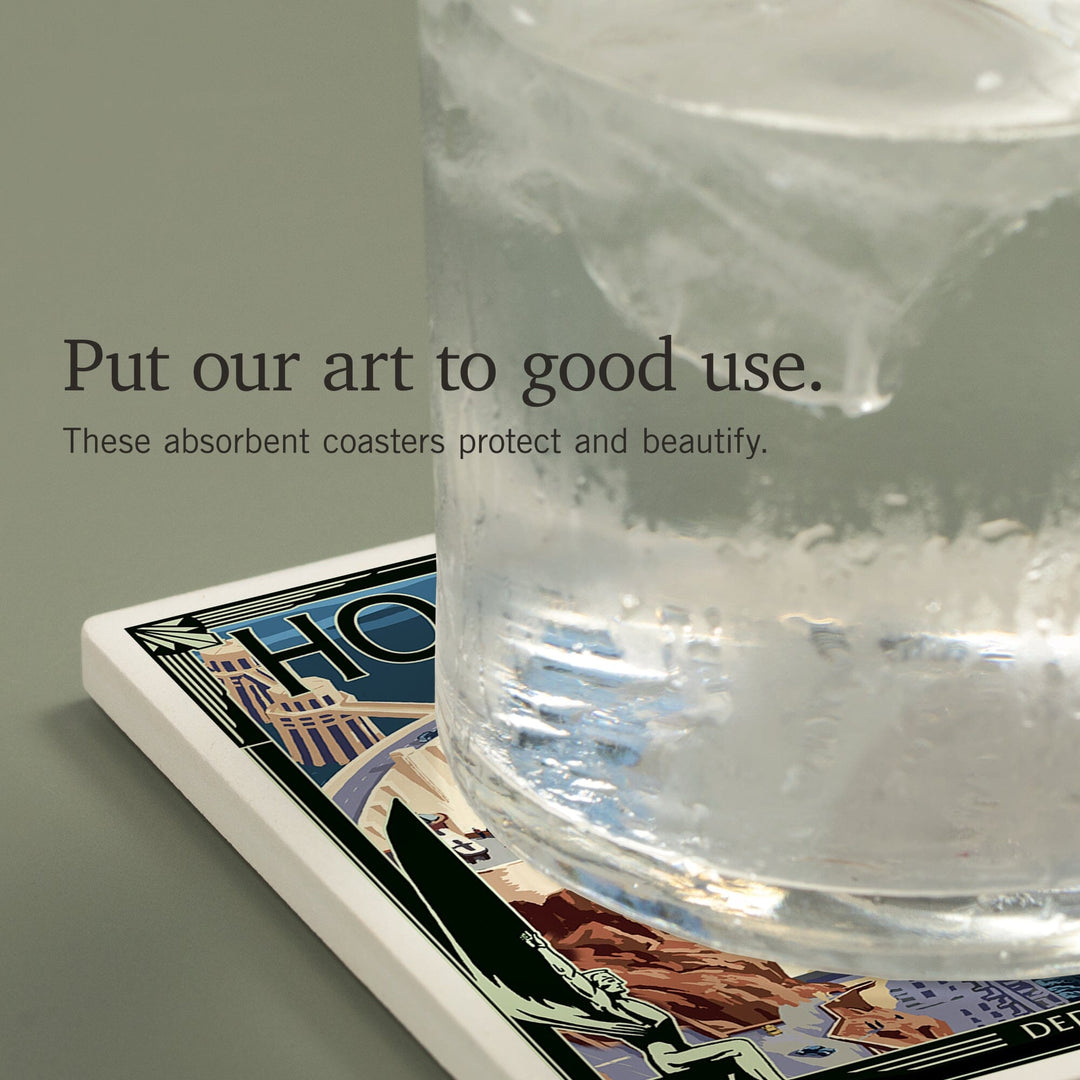 Hoover Dam Aerial, Coasters Coasters Lantern Press