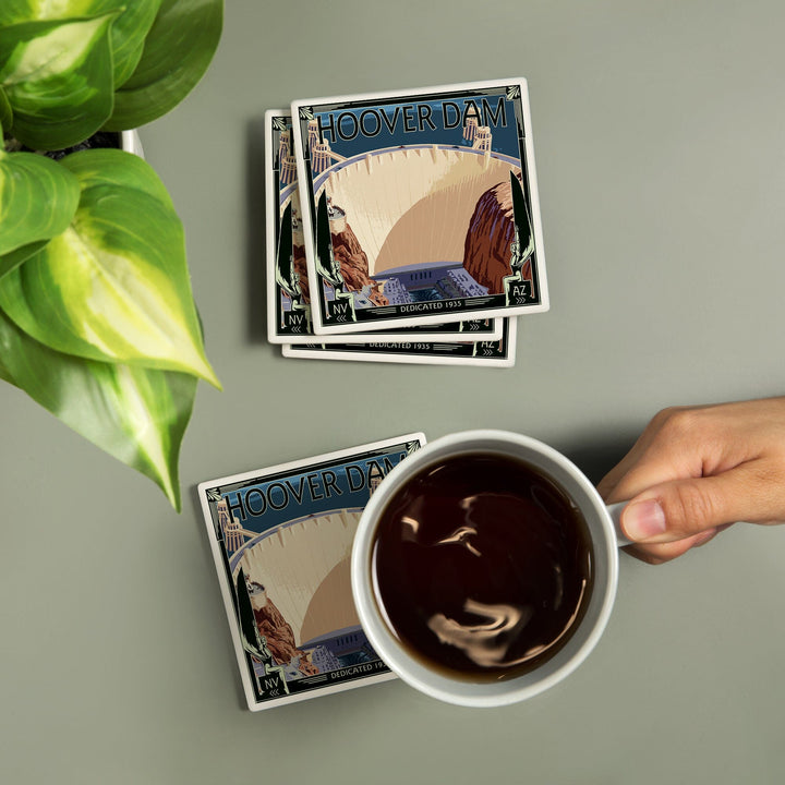 Hoover Dam Aerial, Coasters Coasters Lantern Press