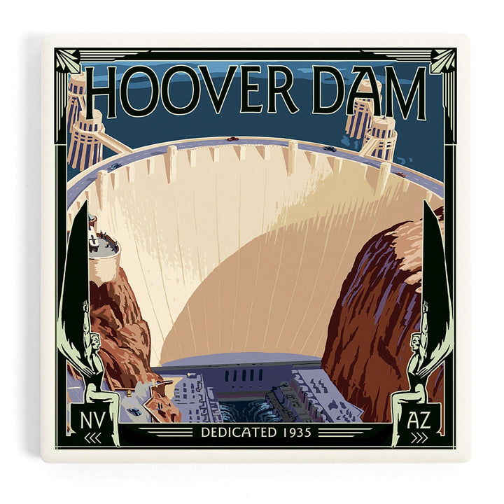 Hoover Dam Aerial, Coasters Coasters Lantern Press Coaster