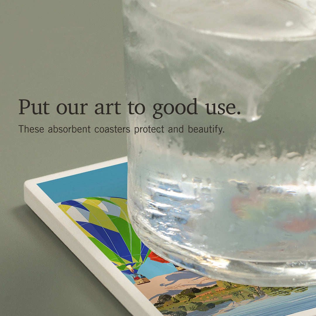 Hot Air Balloons, Coasters Coasters Lantern Press