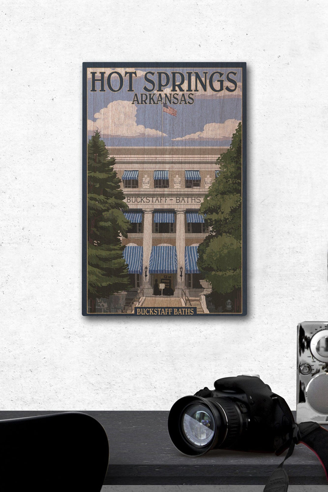 Hot Springs National Park, Arkansas, Buckstaff Bathhouse, Lantern Press Artwork, Wood Signs and Postcards - Lantern Press